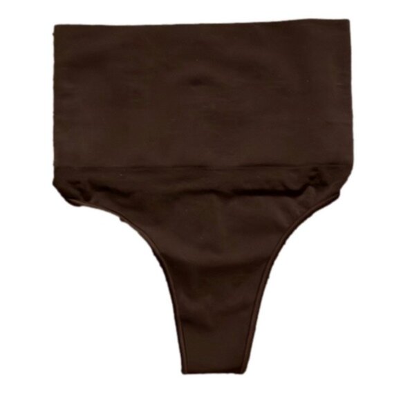 Skims S/M Core Control Thong Shapewear Compression Cocoa Brown NWOT - Picture 1 of 7